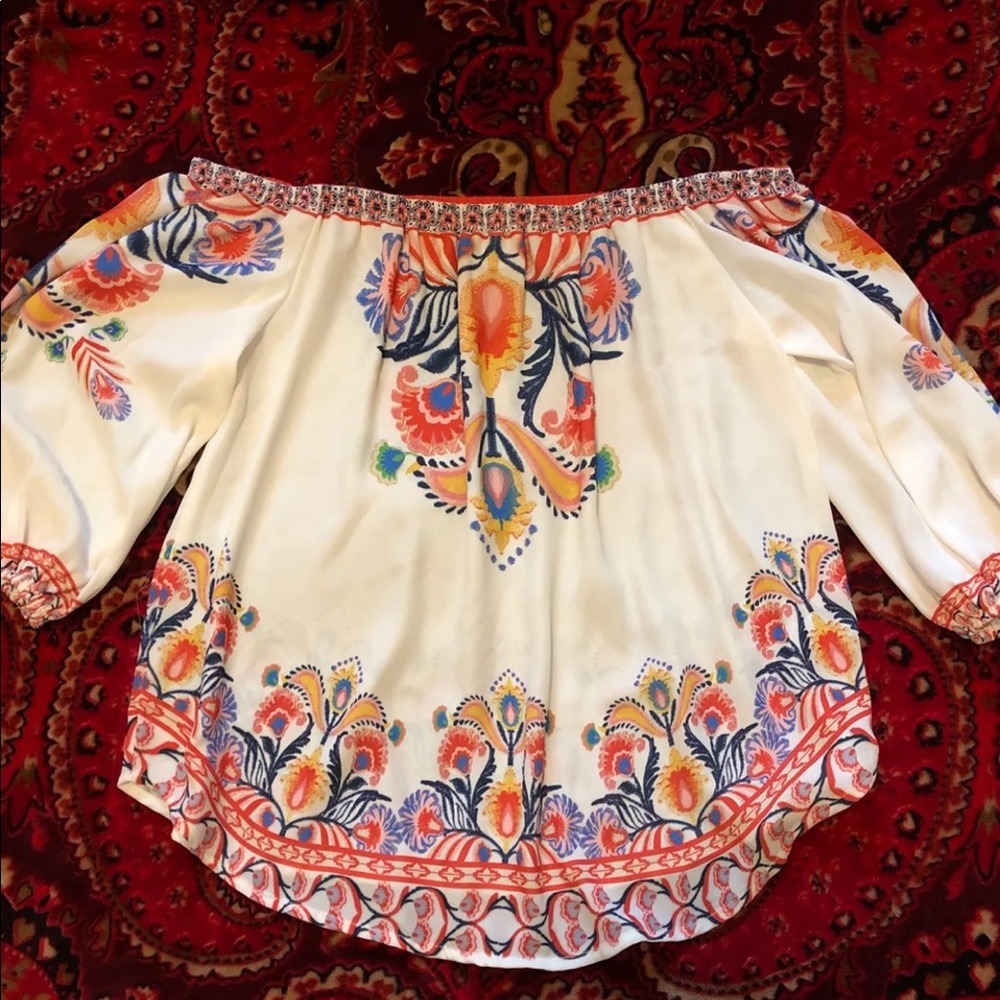 Off the shoulder floral top